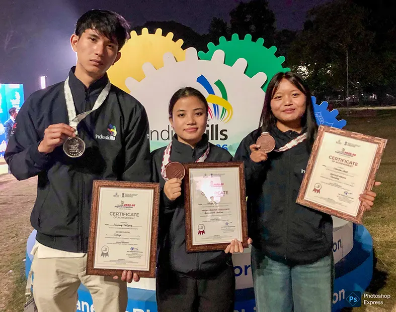Arunachal wins 3 medals in India Skills regional competition