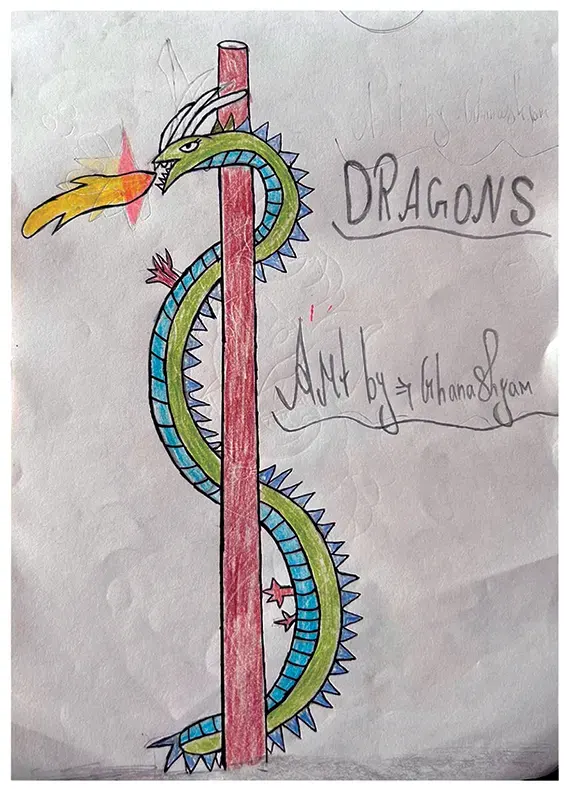 Drawing - Dragon 