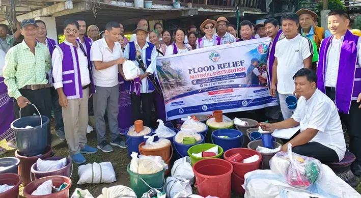 Flood relief materials distributed
