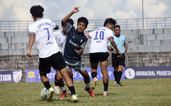 Lower Siang beat Upper Siang 4-1, East Siang held by West Siang