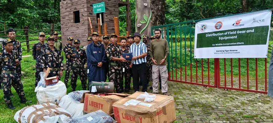 WTI provides field gear to frontline staff of Kamlang Tiger Reserve