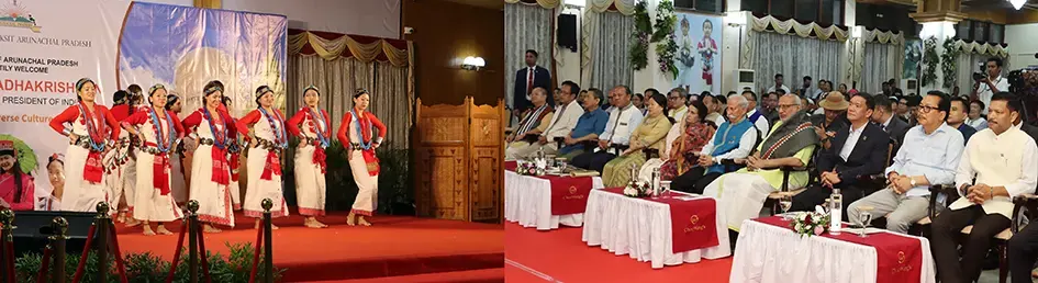 Vice prez arrives in Itanagar, given warm welcome at Lok Bhavan