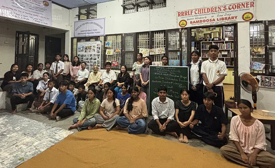 Principal exhorts students to master reading, writing skills