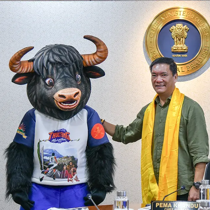 CM launches Tawang Marathon logo, mascot