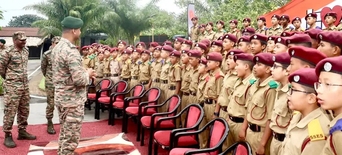 Indian Army hosts Sainik School students