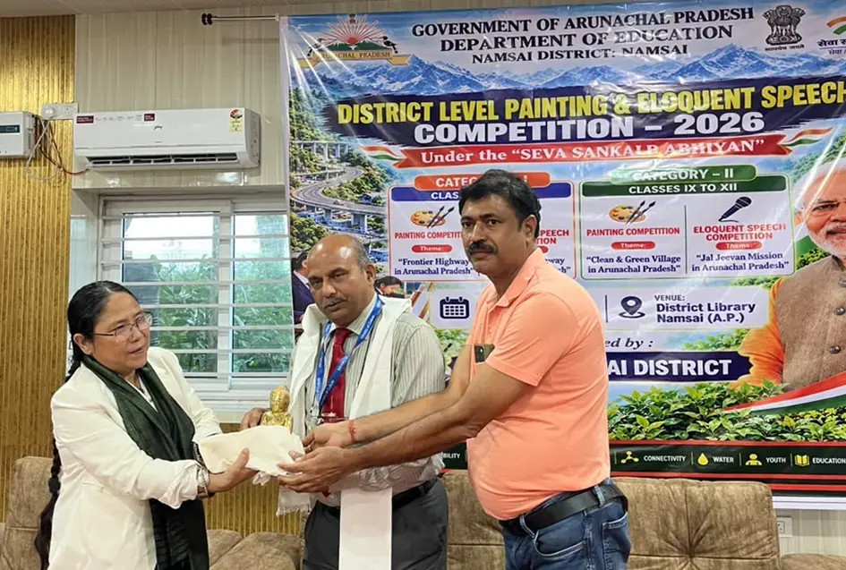 High-level official team visits Namsai district library