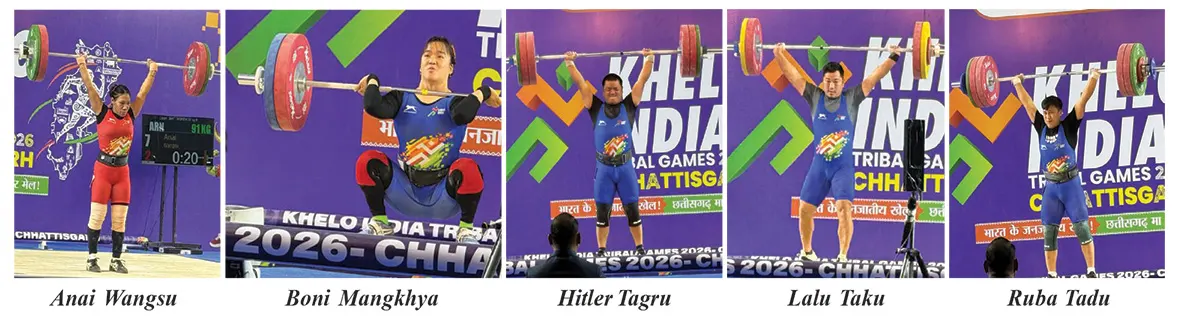 Arunachal’s lifters shine at Khelo India Tribal Games