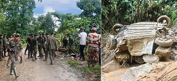 3 die, 2 injured in landslide-triggered road accident