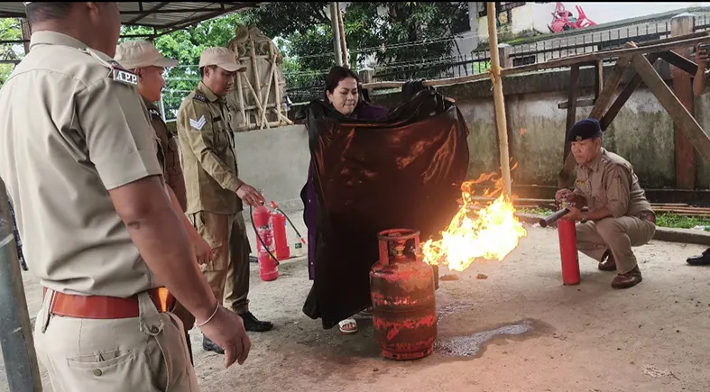 Fire safety demonstration conducted