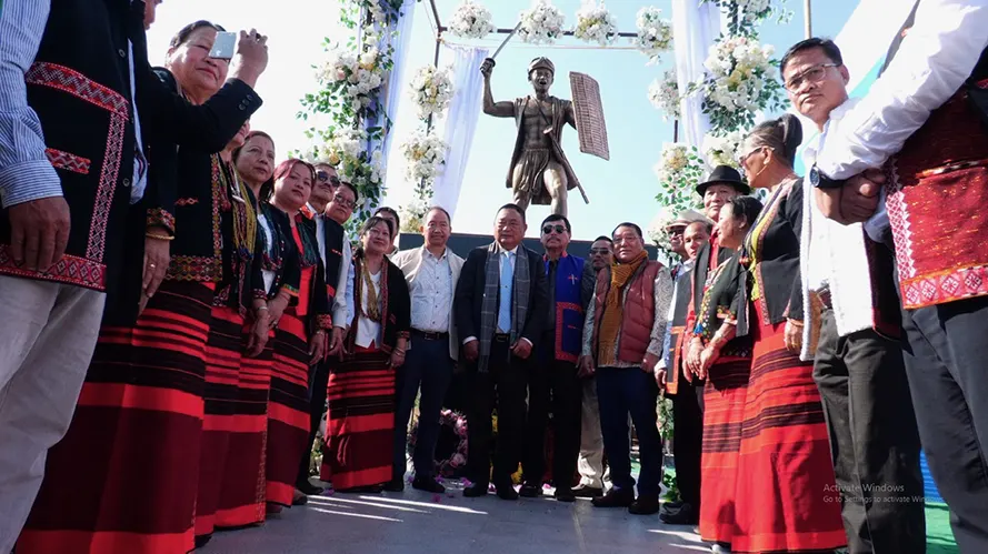 Freedom fighter Lotiyang Taloh’s statue unveiled