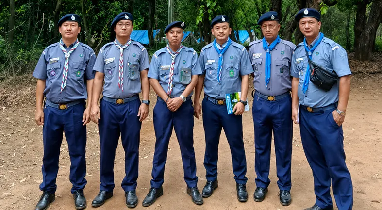 6 Scout Masters complete Himalaya Wood Badge course