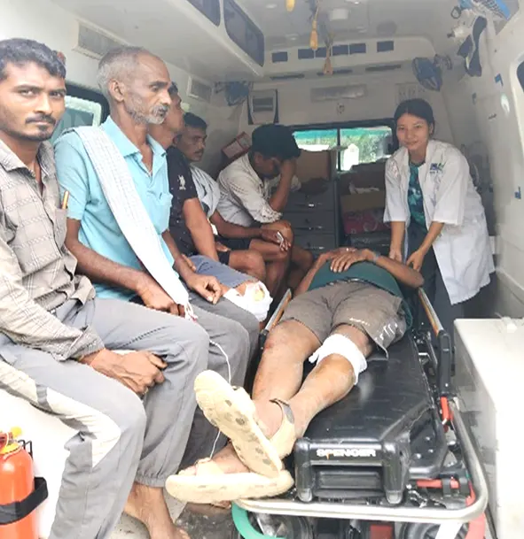 Swift action saves lives in road accident
