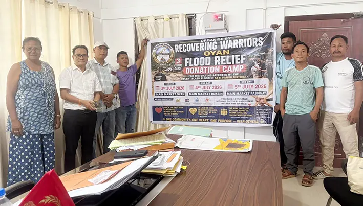 Recovering Warriors Oyan provides aid to Keyi Panyor flood victims