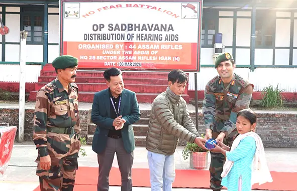 Khonsa AR Bn distributes hearing aids