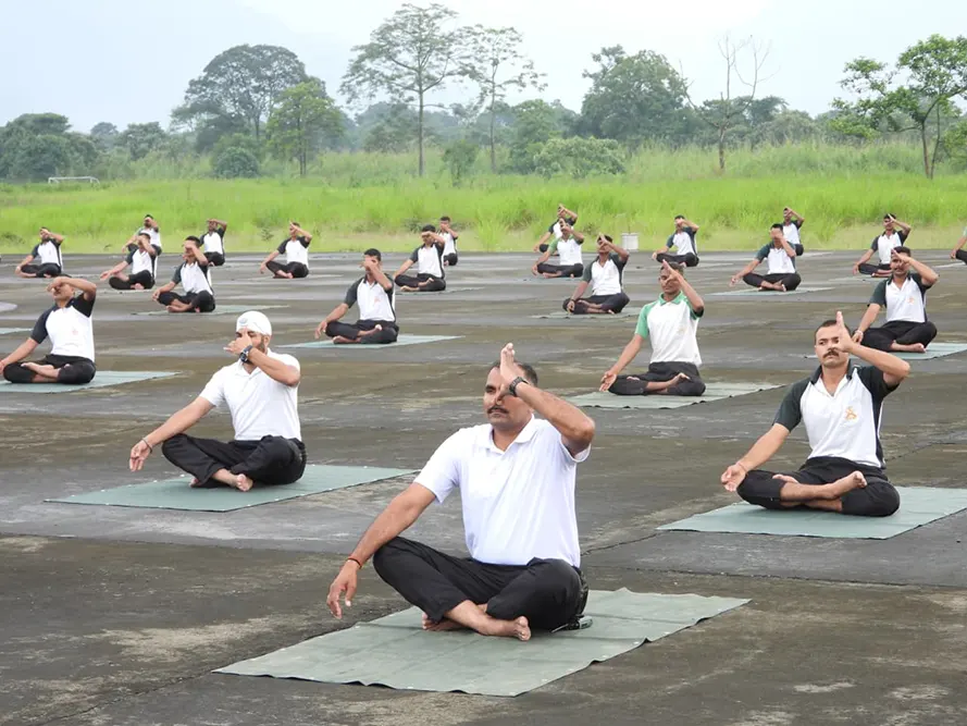 Indian army conducts Yoga session