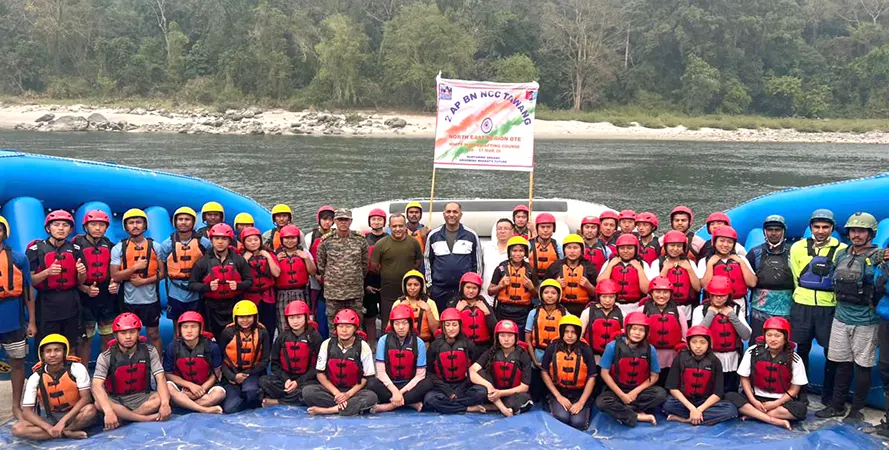 White water rafting course for NCC cadets