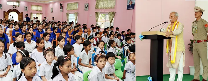 Guv celebrates birthday with students