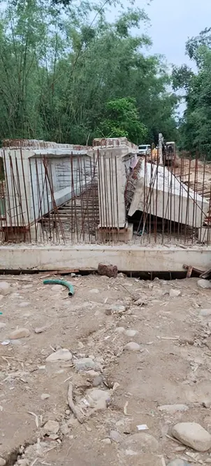Villagers lodge complaint with DC over sub-standard road and bridge work
