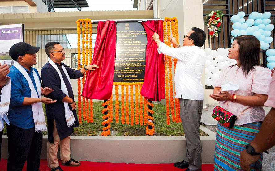 DCM inaugurates mini football stadium, pays tribute to football personalities