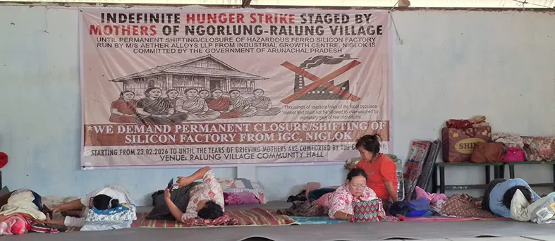 2 protesters fall sick as hunger strike against ferro-silicon plant enters 3rd day