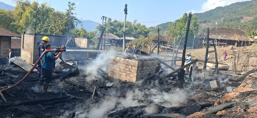 Fire accident claims life