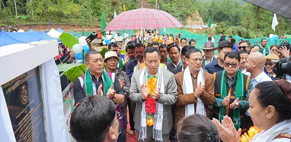 Tsering inaugurates RCC bridge connecting Hijum Rime