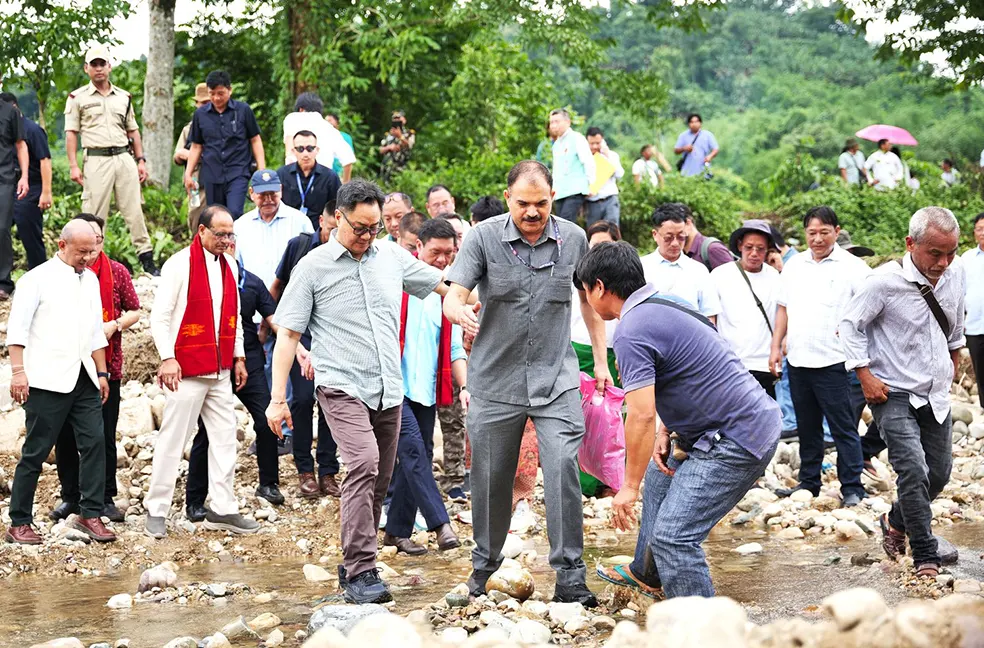 Union Ministers, CM assess damage in flood-affected areas of East Siang