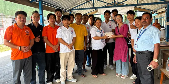 SBAP, ABVP, HU donate relief to Possa village, NEEPCO Colony