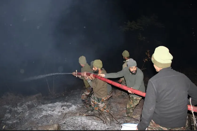 Forest fire prevented in Dirang
