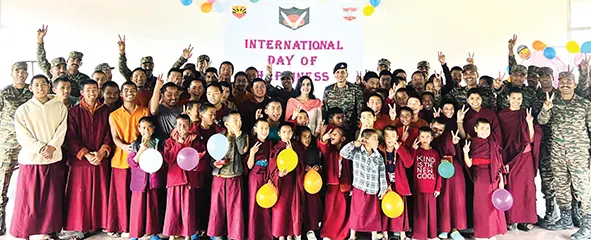Army celebrates Int’l Day of Happiness with monastic community