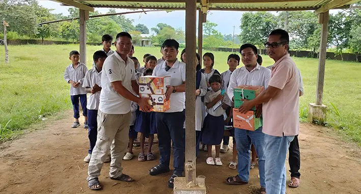 A team of the All Nyishi Students’ Union, led by its education secretary Arung Riang, art &amp; culture secretary 