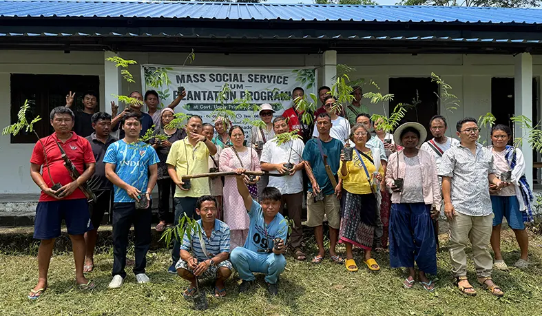 A social service-cum-plantation drive was held at the Government Upper Primary School in Denka in Papum Pare district on