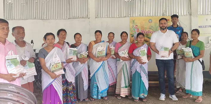 Foxtail millet seeds distributed to Namsai farmers under IIMR project