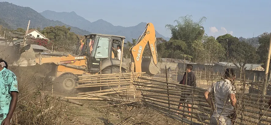 Illegal structures near Daporijo airfield dismantled