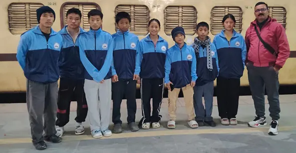 Eight judo players from Arunachal Pradesh, accompanied by an official, departed for Ludhiana, Punjab, on Thursday to par
