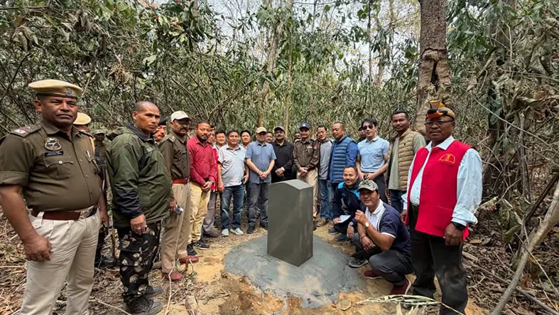 First border pillar between Assam, Arunachal erected