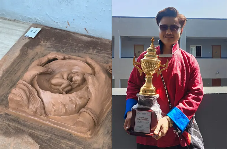 Arunachal’s budding fine art student shines at National Youth Festival