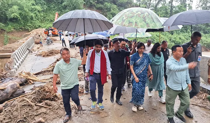 Central team visits flood-affected Ledum, Kora areas