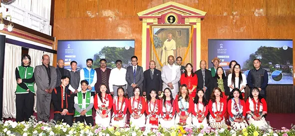 Arunachal Pradesh’ Statehood Day was celebrated at the Lok Bhavan in Shillong, Meghalaya, on 20 February. – DRC, GoAP, S