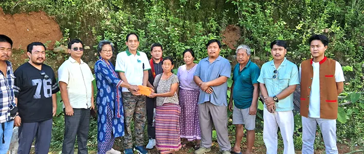 Relief materials distributed to flood-affected families in East Siang