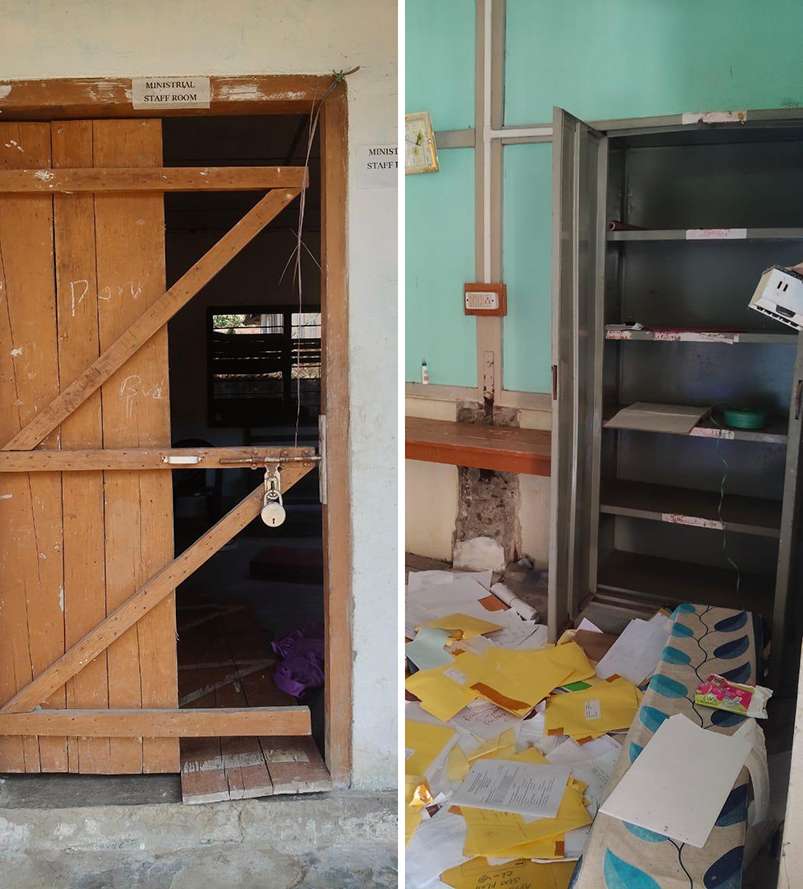 Miscreants damage school properties
