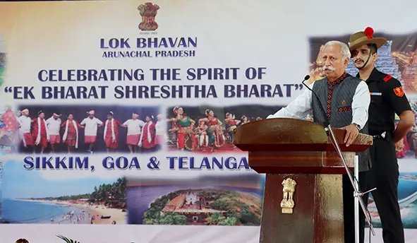 Lok Bhavan observes Telangana, Sikkim and Goa Diwas